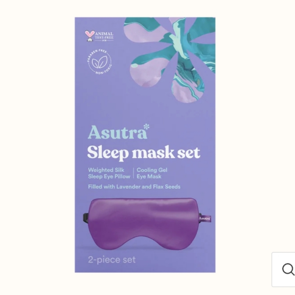 Asutra Purple Sleep Mask Set